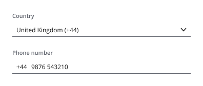 Phone number input pattern without country symbol